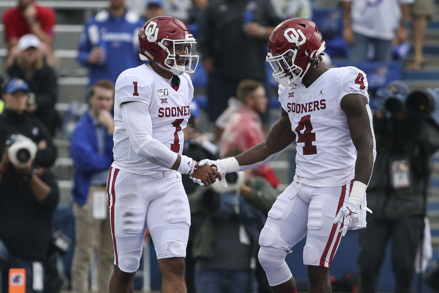 Jalen Hurts and Trey Sermon